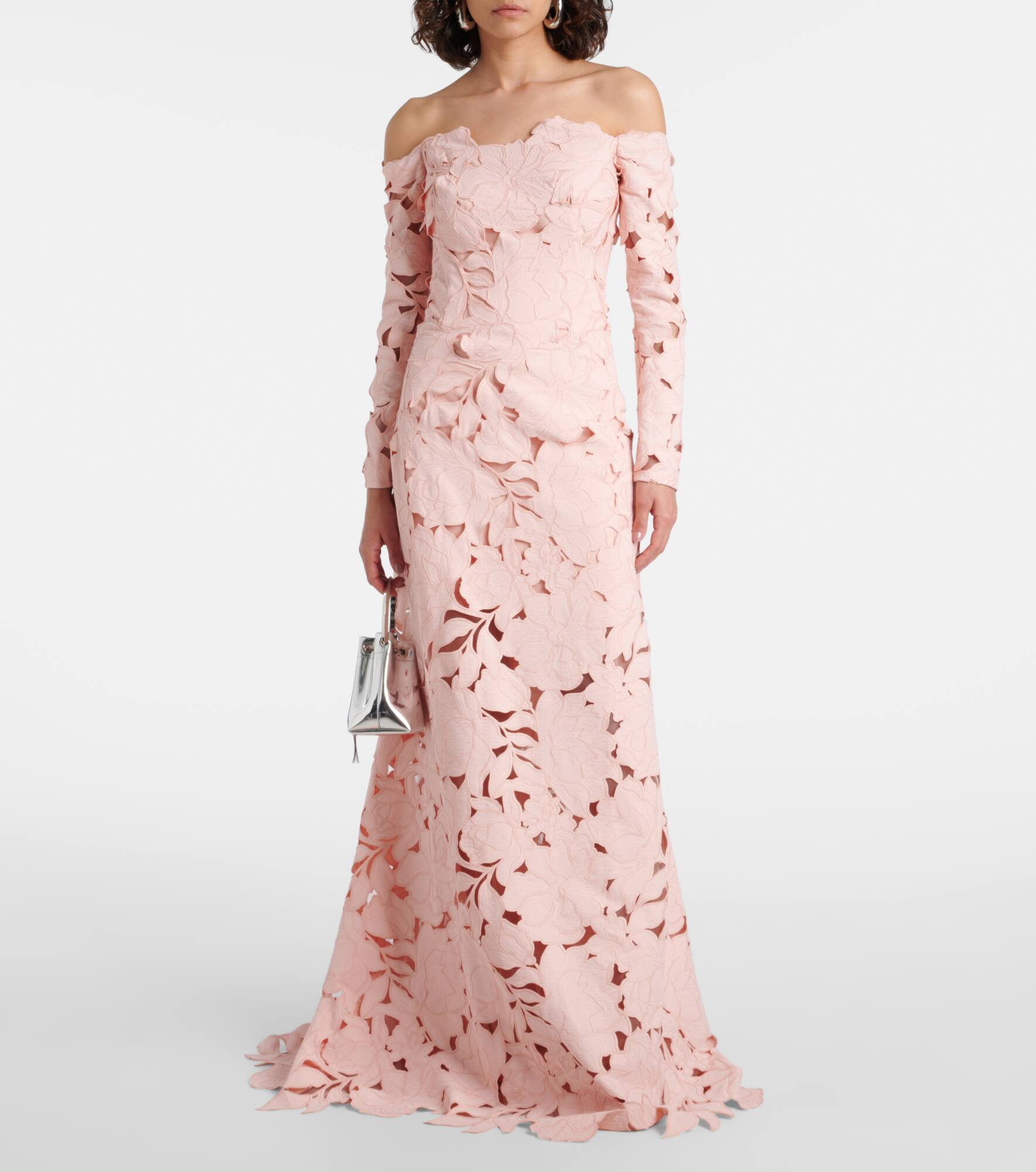 Kasia floral off-shoulder lace gown - 2