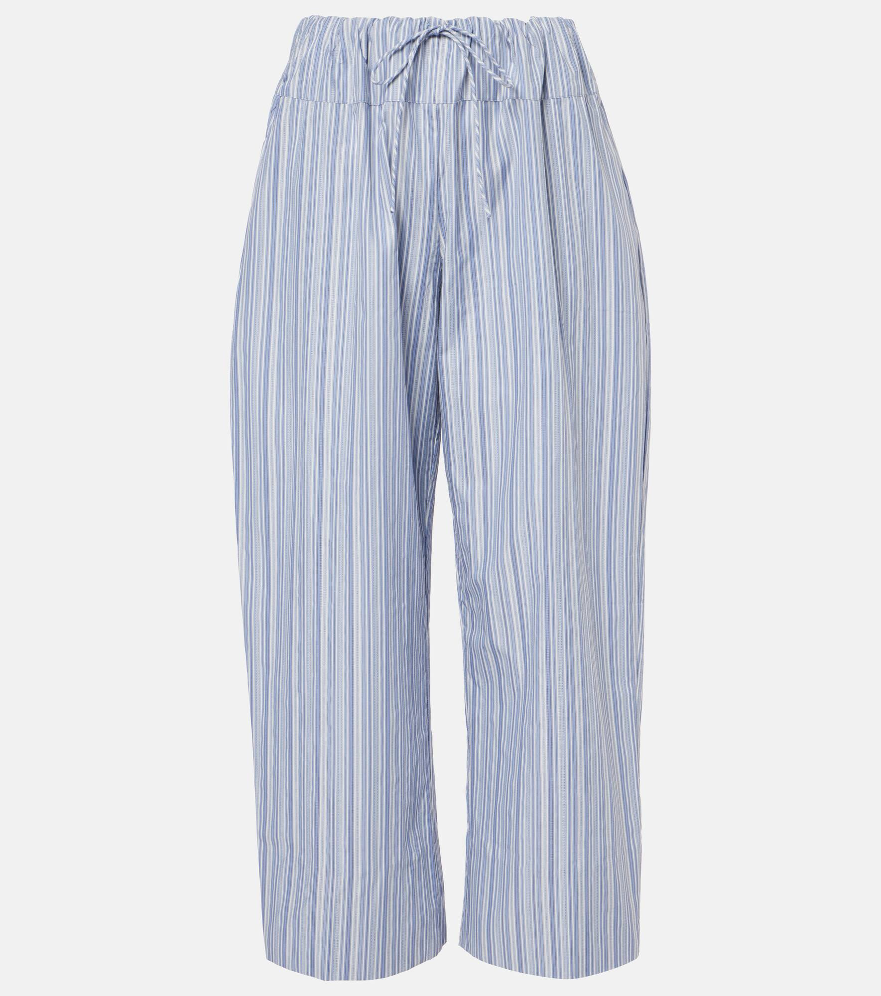 Vieu Relaxed striped cotton poplin pants - 1