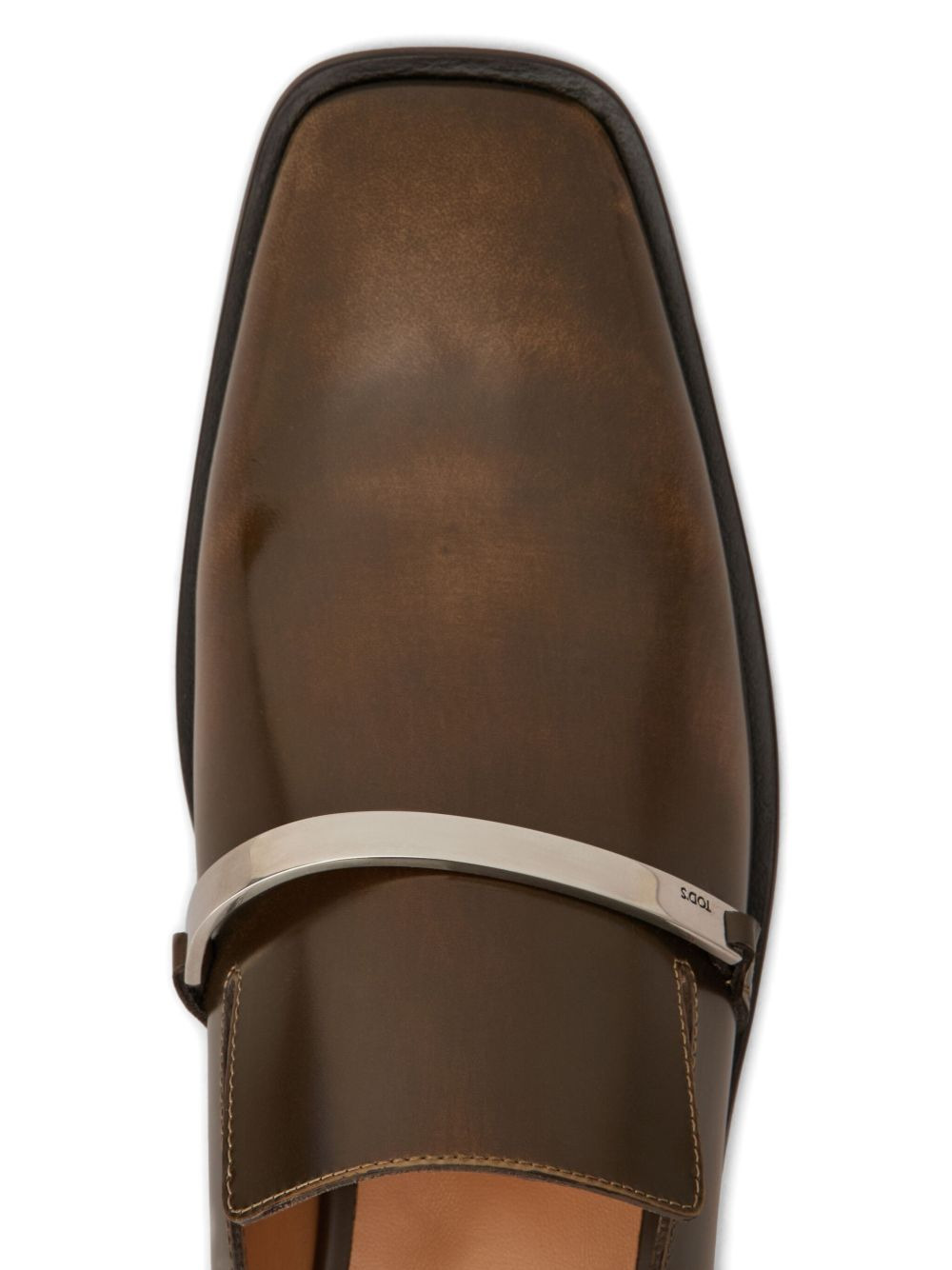 bar-detail leather loafers - 4