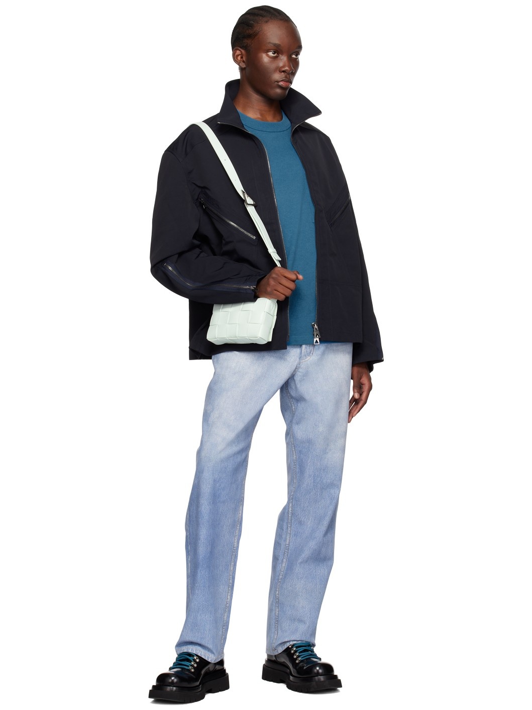 Blue Small Cassette Messenger Bag - 4