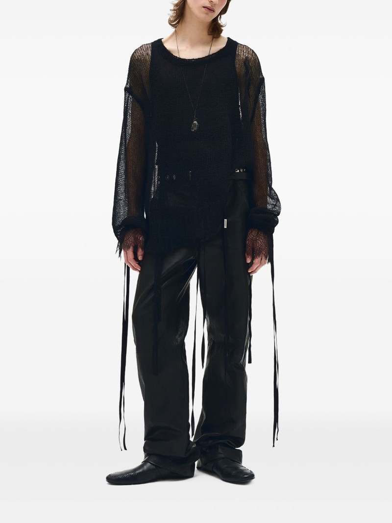 Ann Demeulemeester leather trousers outlook