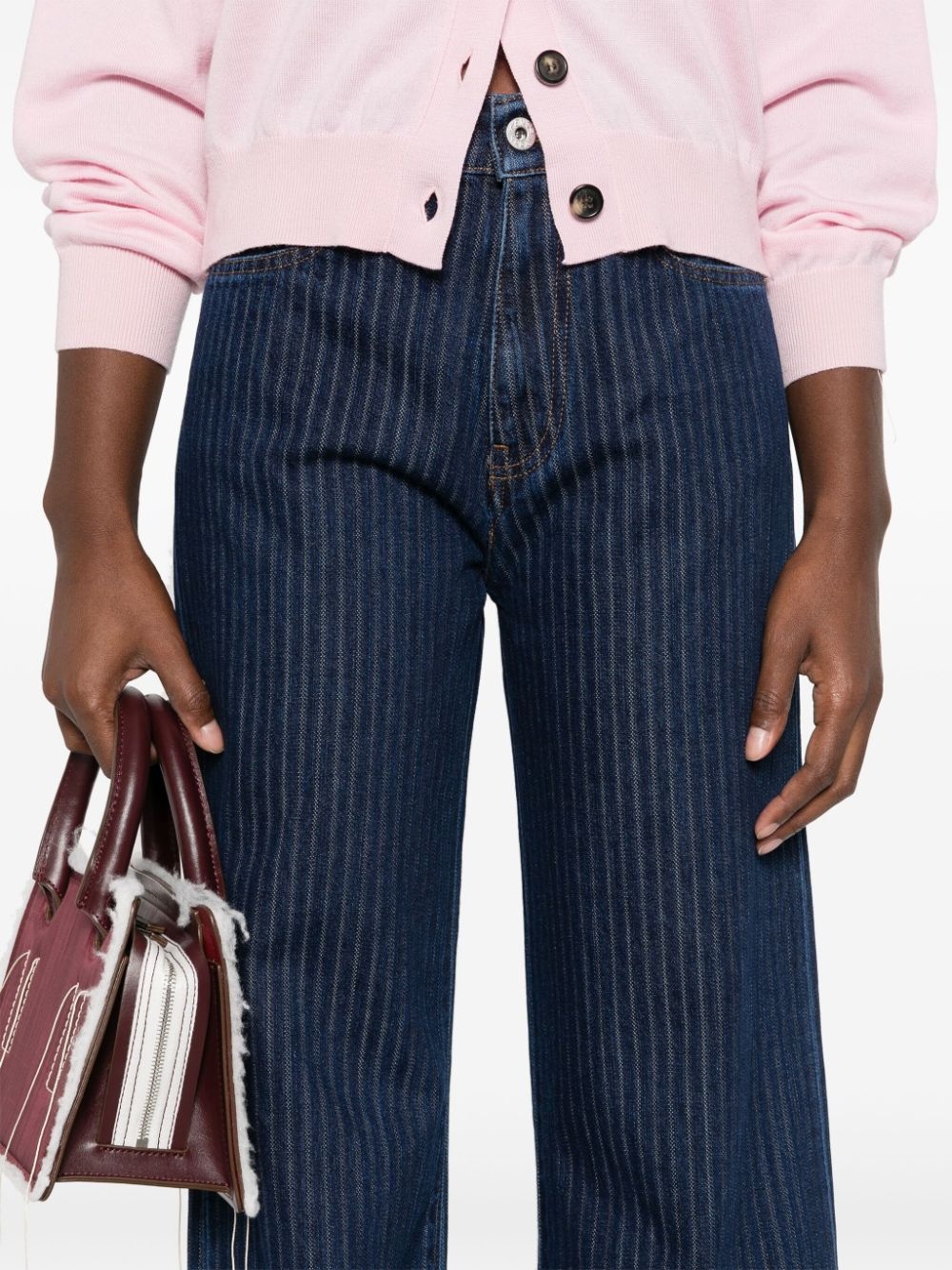 Ayame striped straight-leg jeans - 5