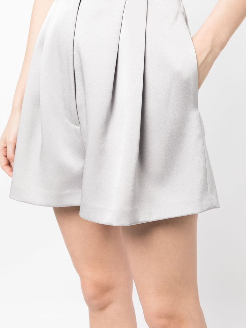 pleated high-waisted shorts 5