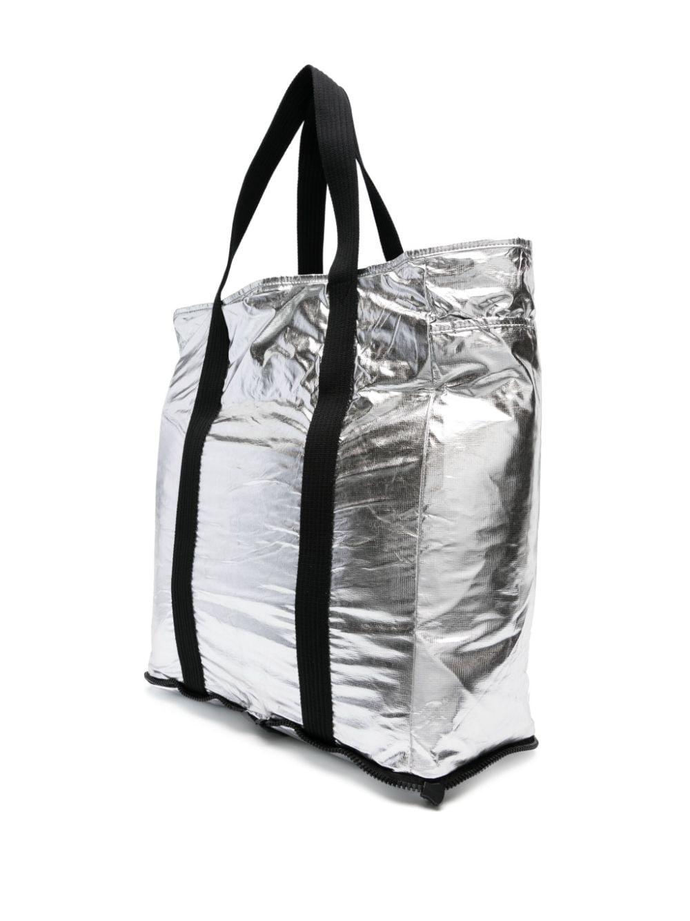 folding-design metallic tote bag - 3