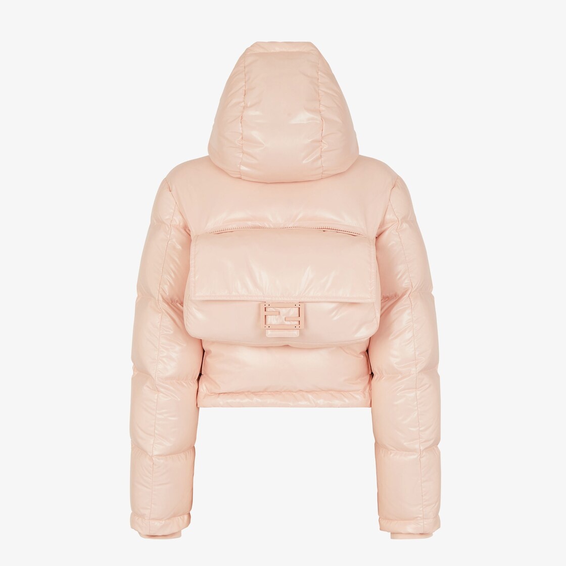 Pink nylon down jacket - 2