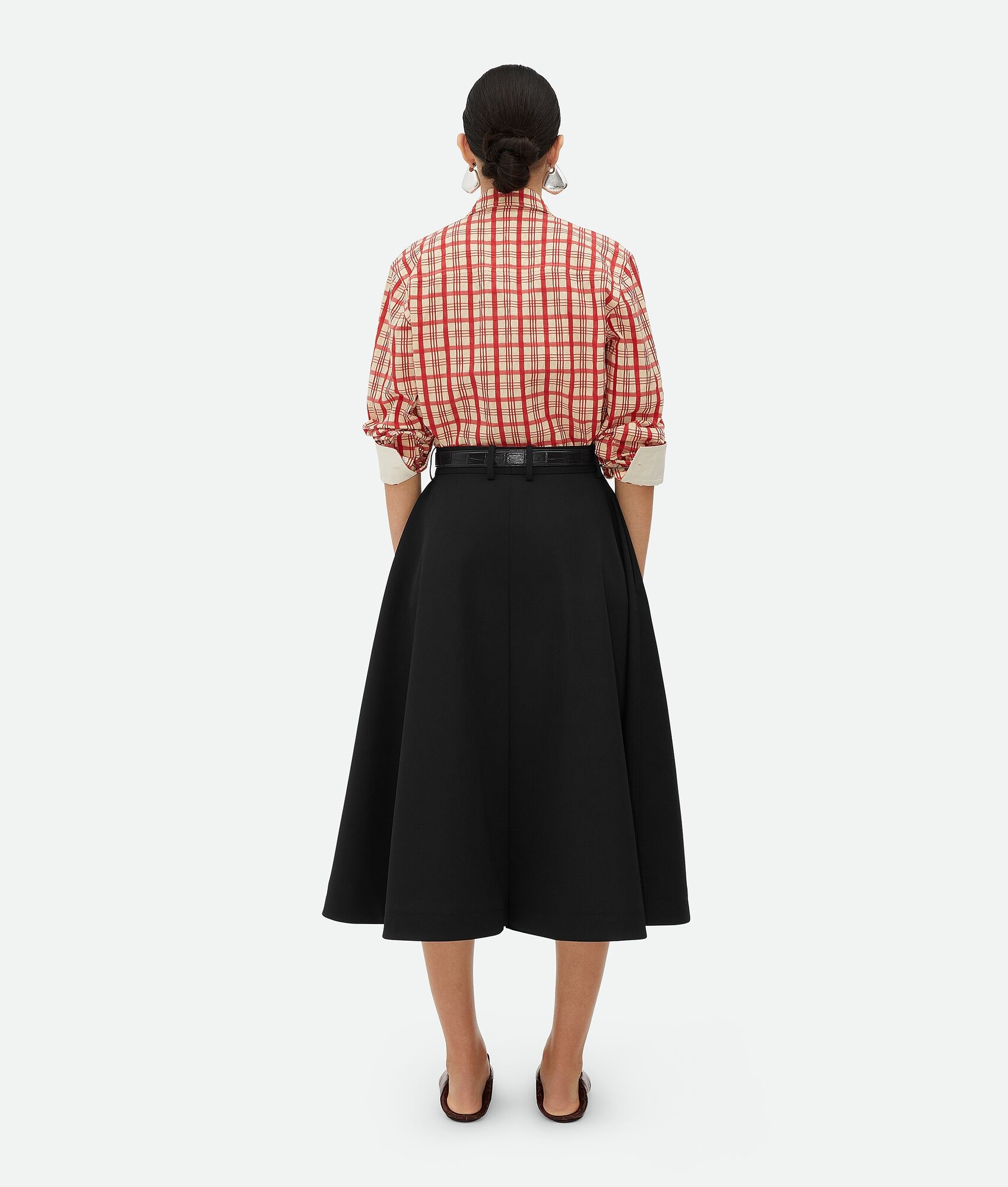 Wool Grain De Poudre Skirt - 3