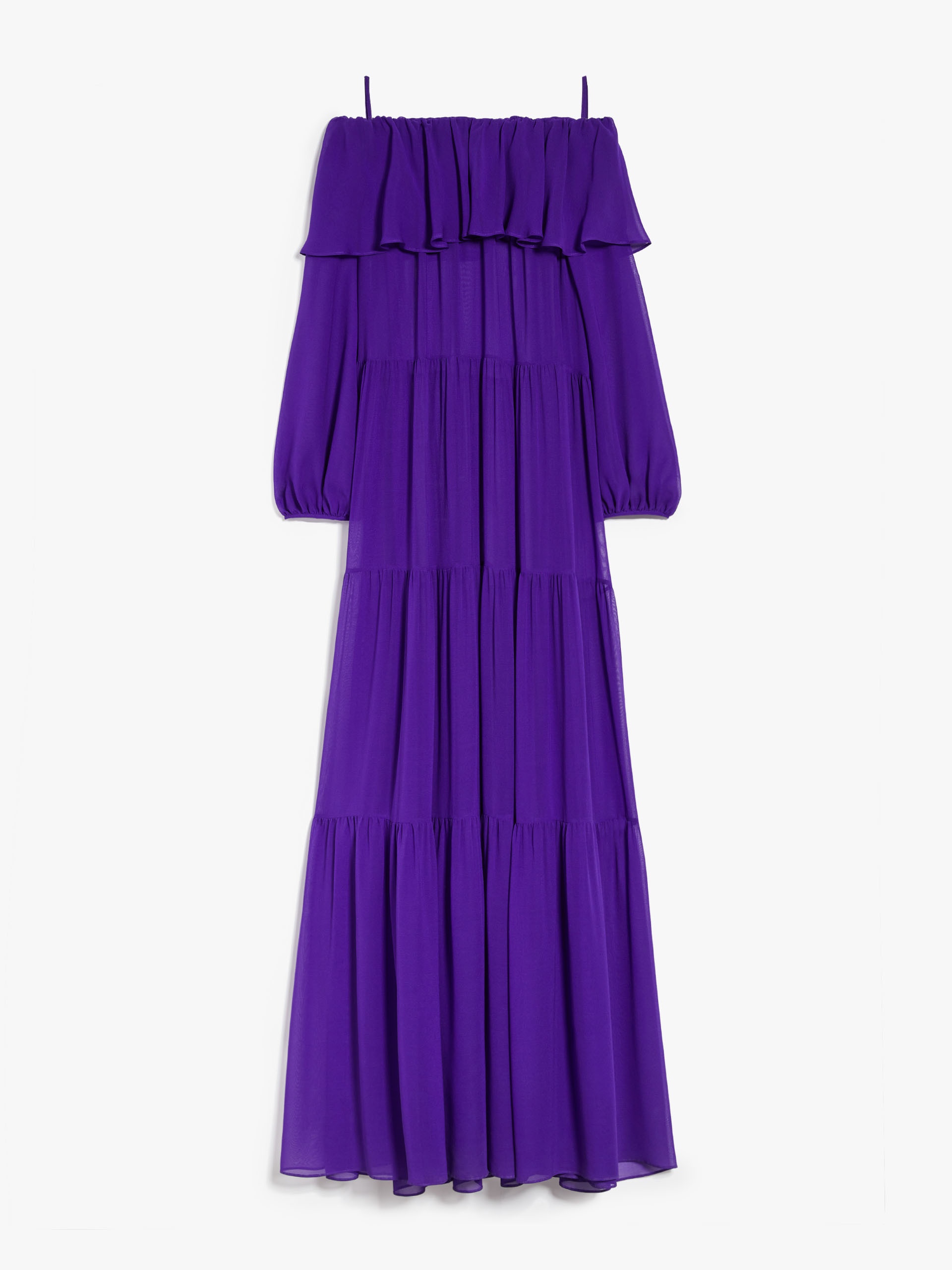 LEMMA Printed silk off-the-shoulder dress - 1