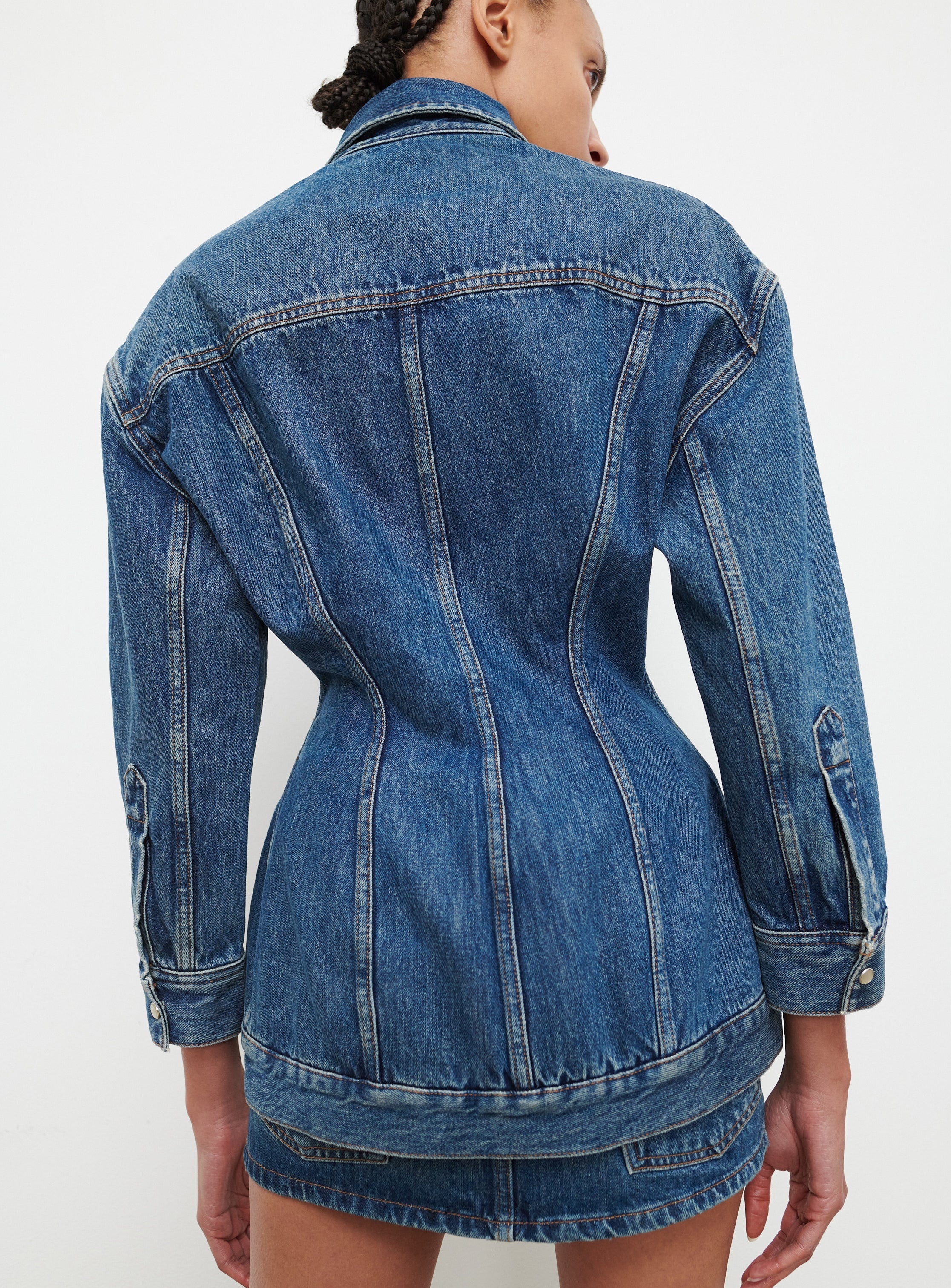 Denim Contour Jacket Indigo - 6