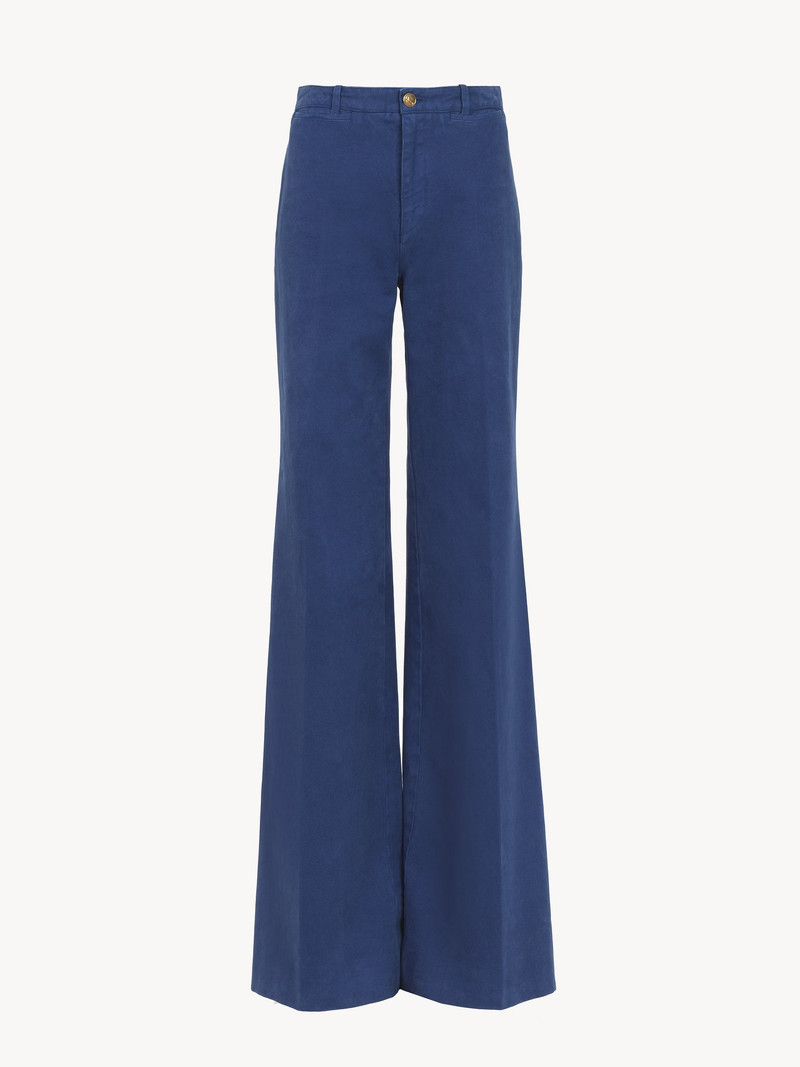Chloé FLARED TAILORED PANTS IN COTTON CANVAS outlook