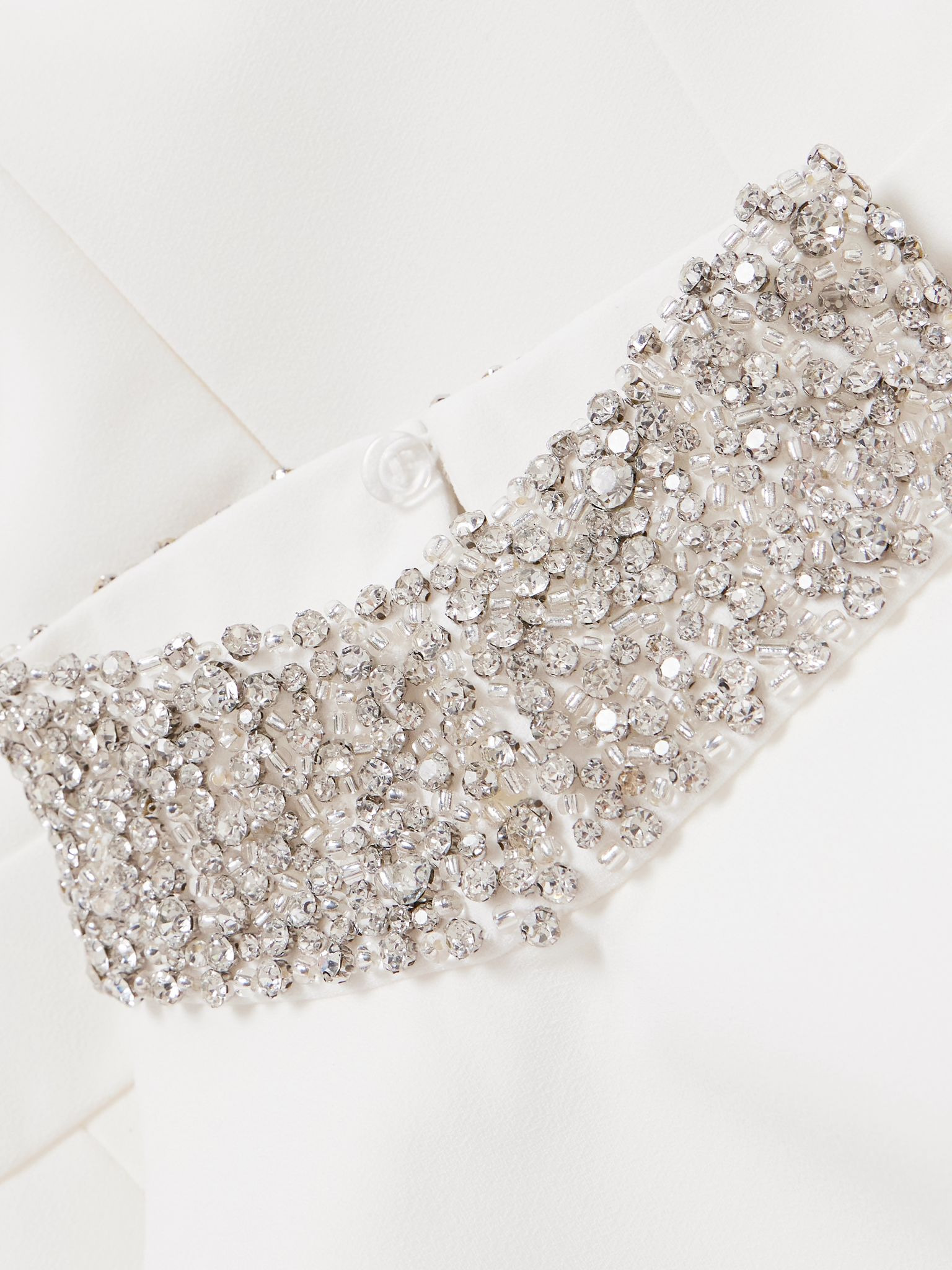 Hemingway crystal-embellished cady halterneck gown White - 4