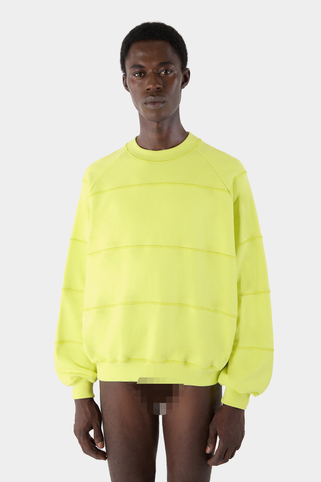 PANEL SWEATSHIRT / limeade - 2