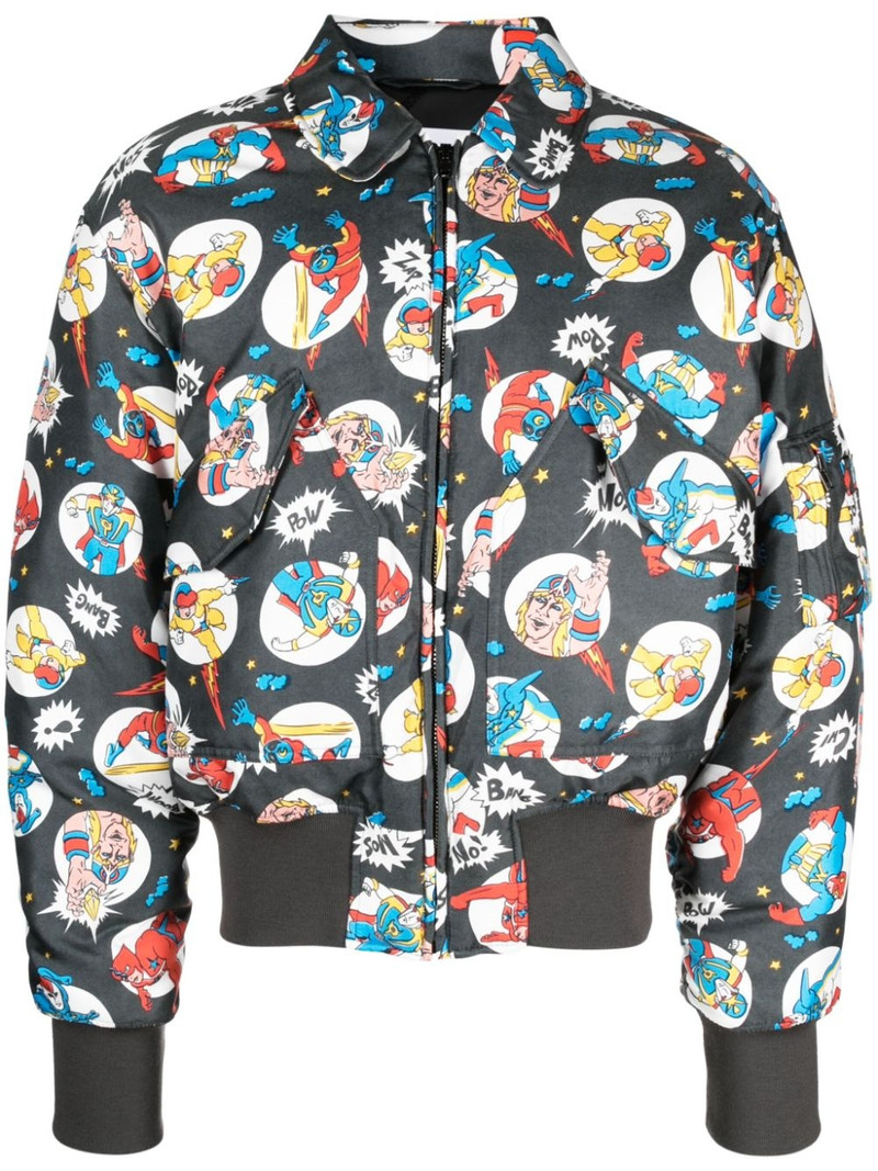 graphic-print bomber jacket 1