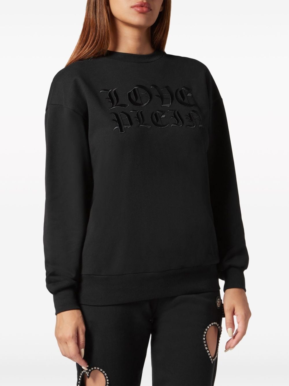 logo-patch cotton sweatshirt - 3