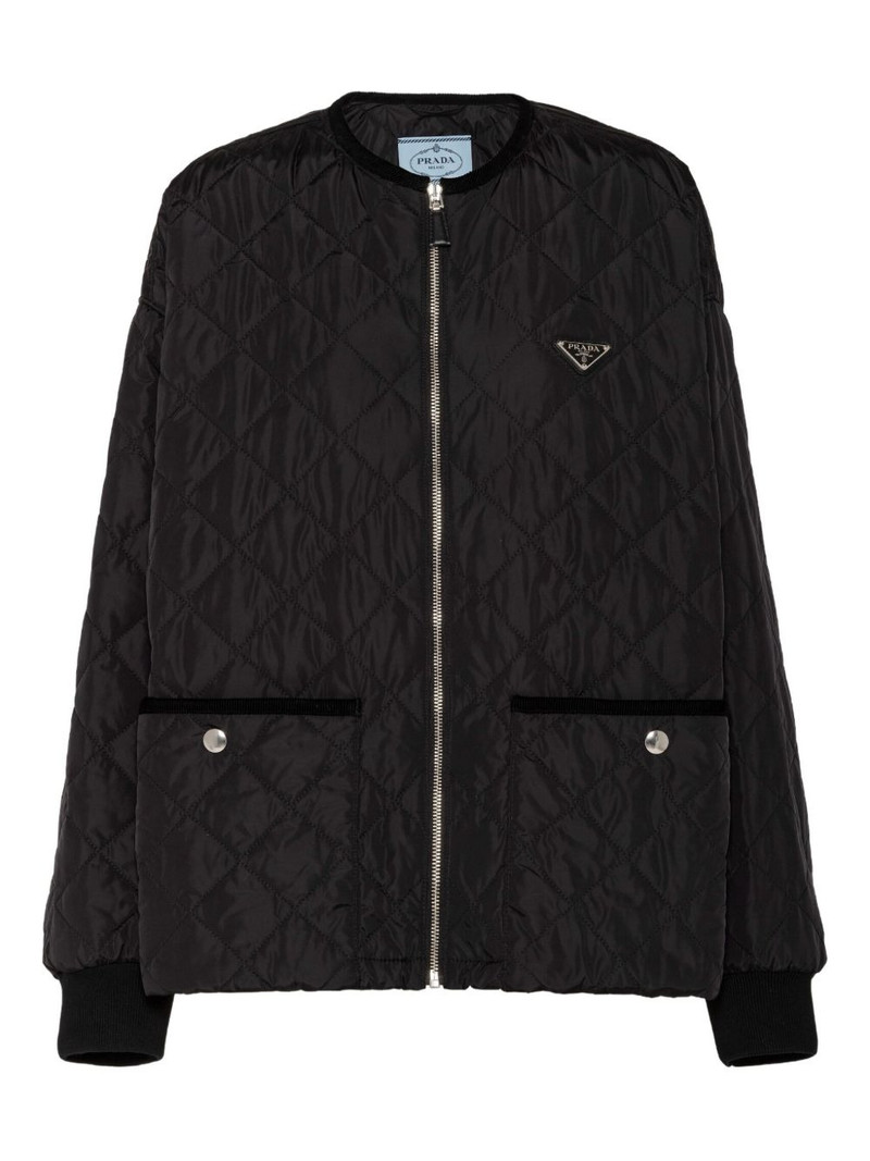 quilted corduroy-trim jacket 1
