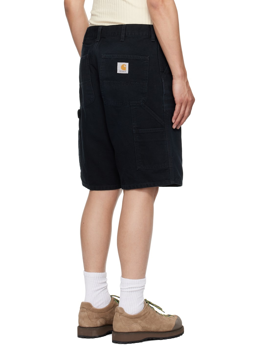 Black Single Knee Shorts - 3