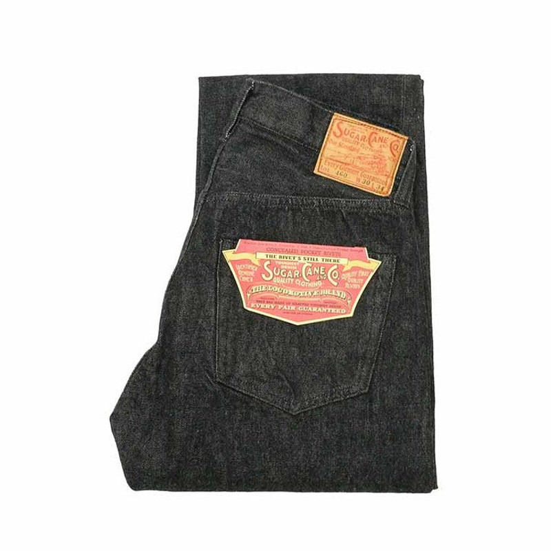 SUGAR CANE 14.25oz. BLACK DENIM - 1947 MODEL - (REGULAR STRAIGHT) - SC42460 outlook