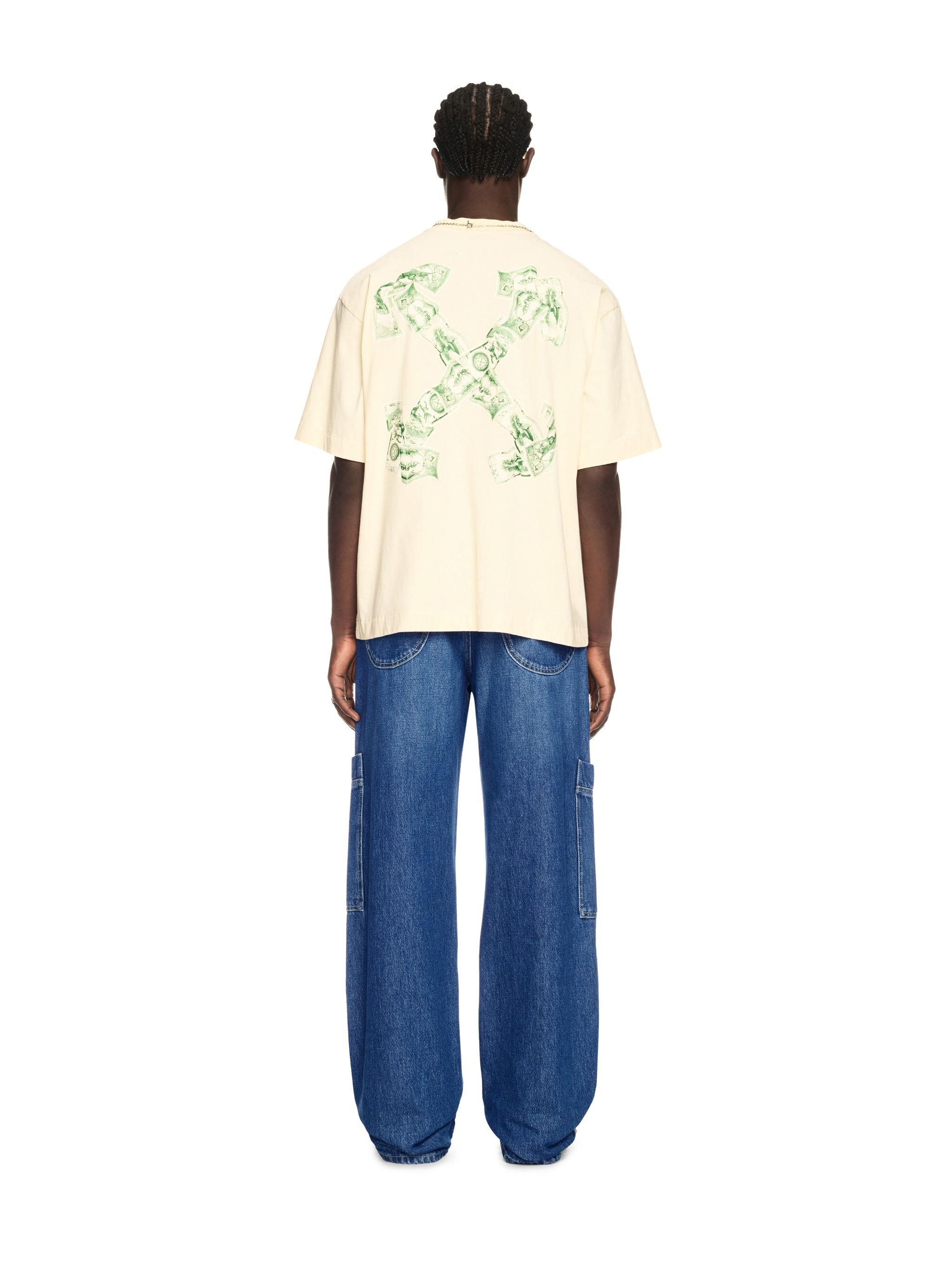Blue Irregular Cargo Jeans - 5
