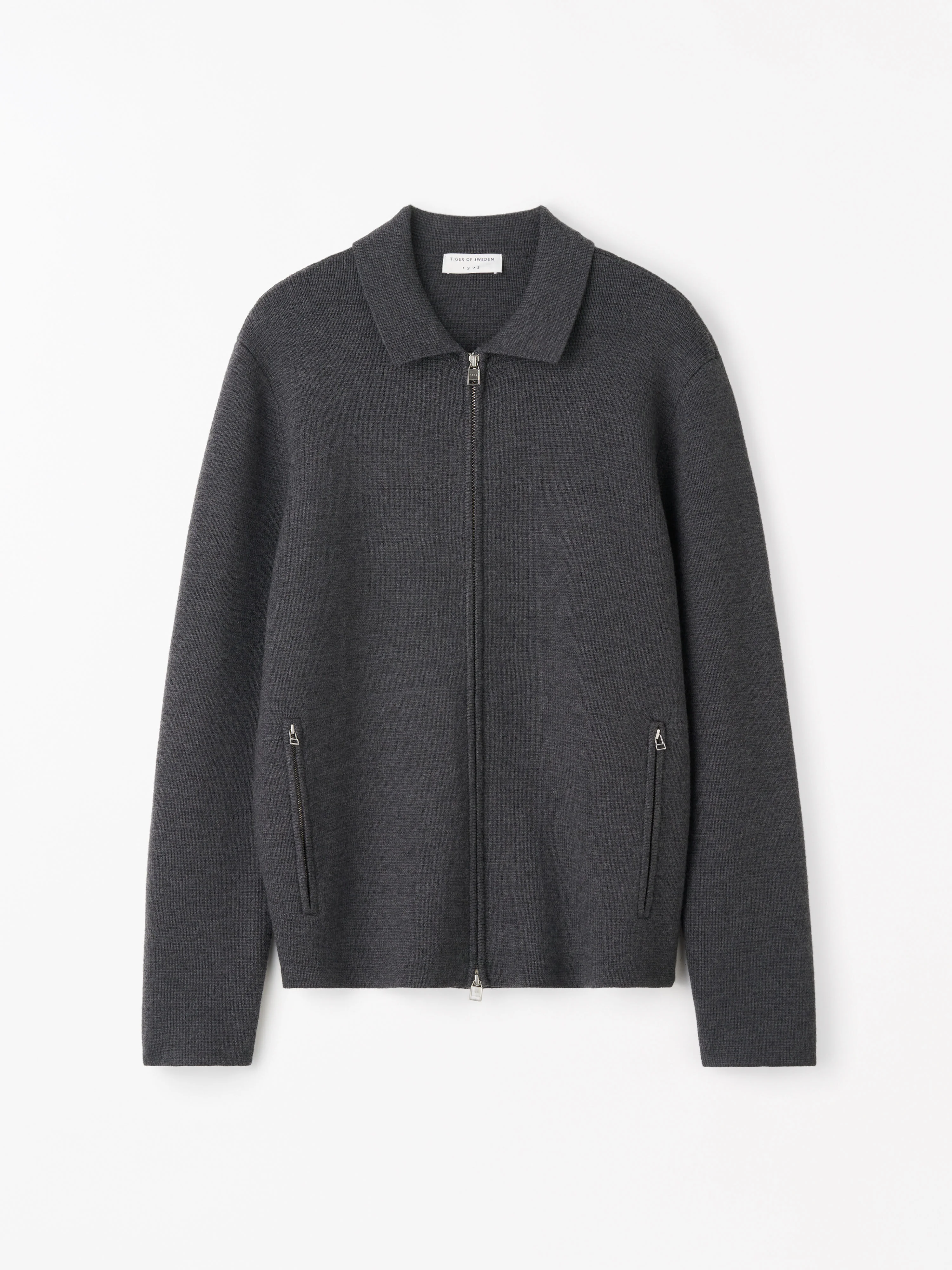 Benedict Zip Wool Cardigan - 1