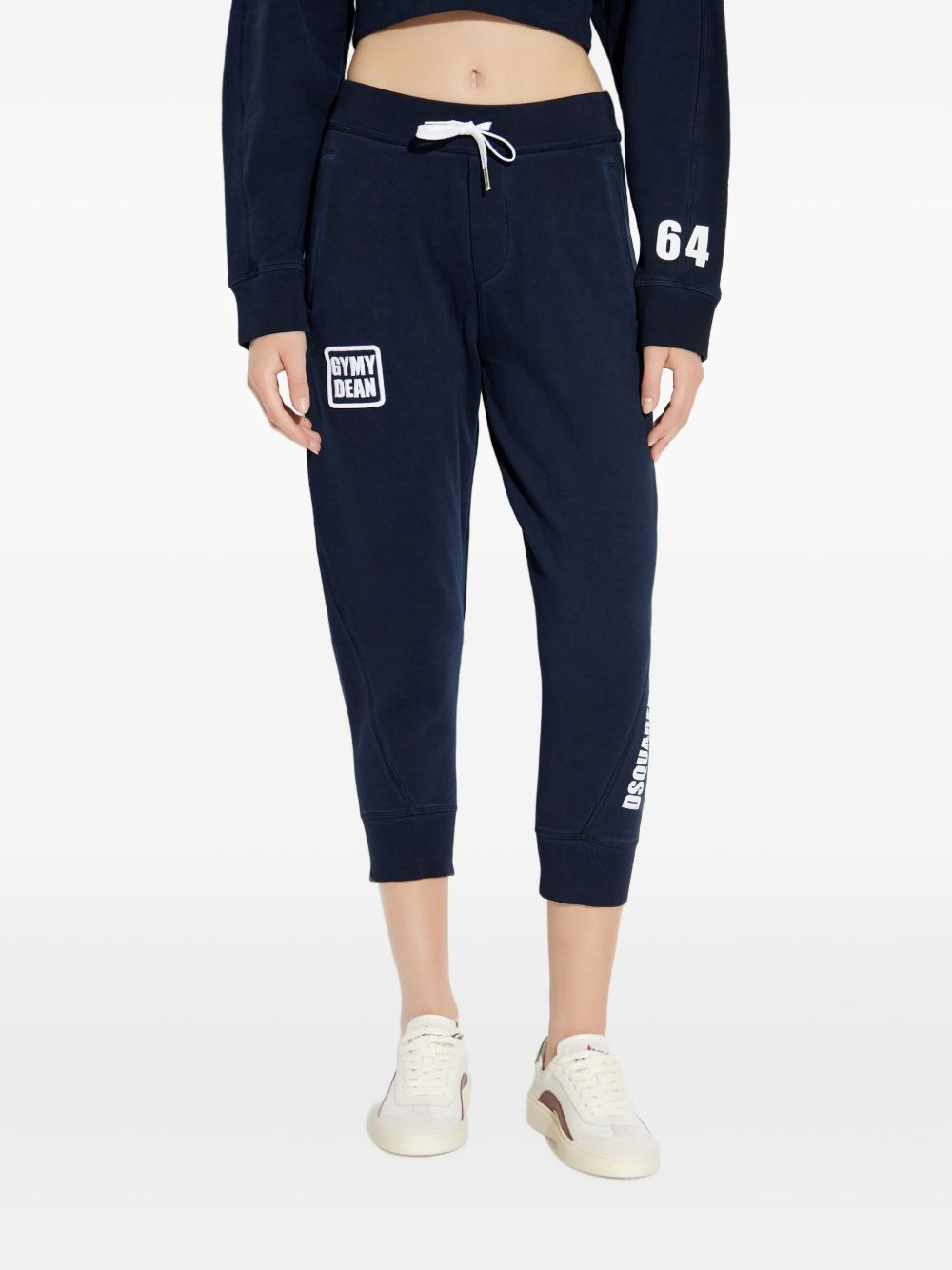 logo-patch number-detail track pants - 3