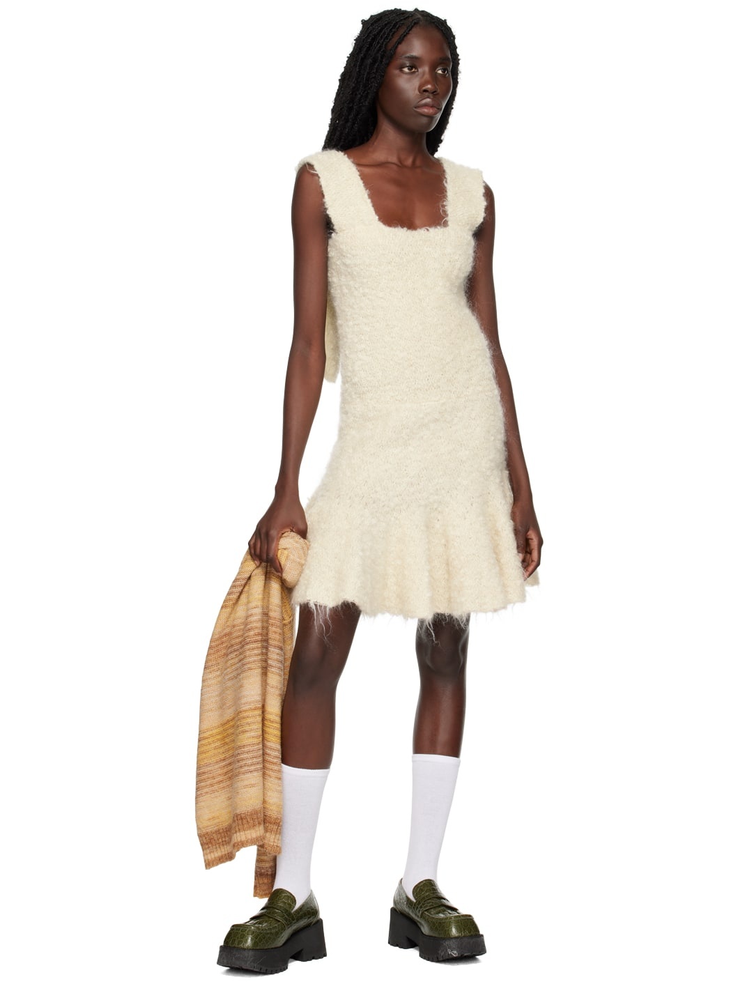 Off-White Square Neck Minidress - 4