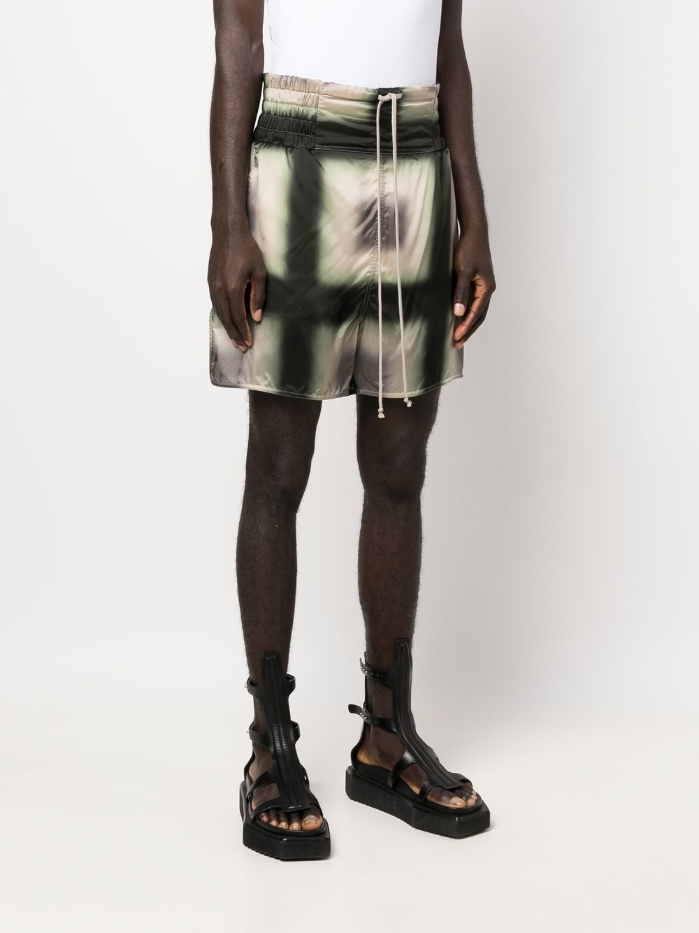 geometric-print drawstring shorts - 3