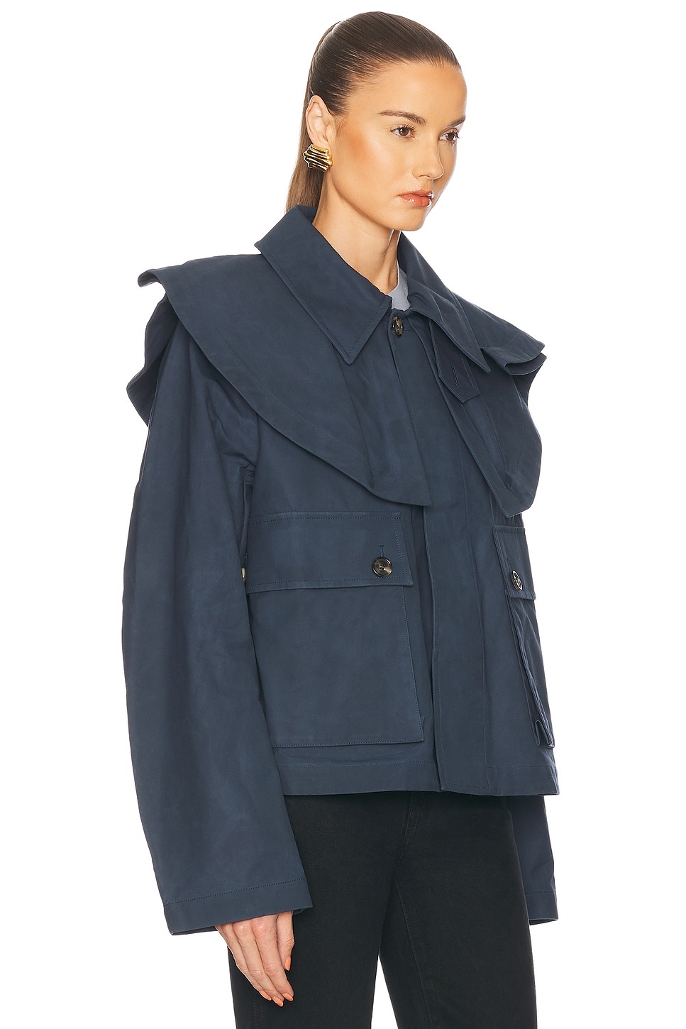 Cropped Trench Jacket - 2