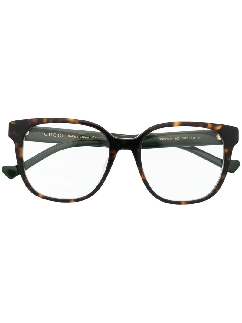 tortoiseshell square-frame glasses 1
