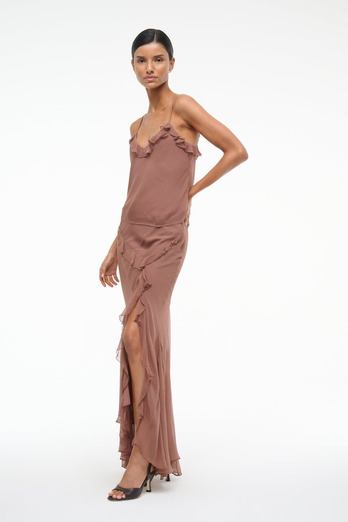 STAUD DIANA SKIRT MOCHA - 3