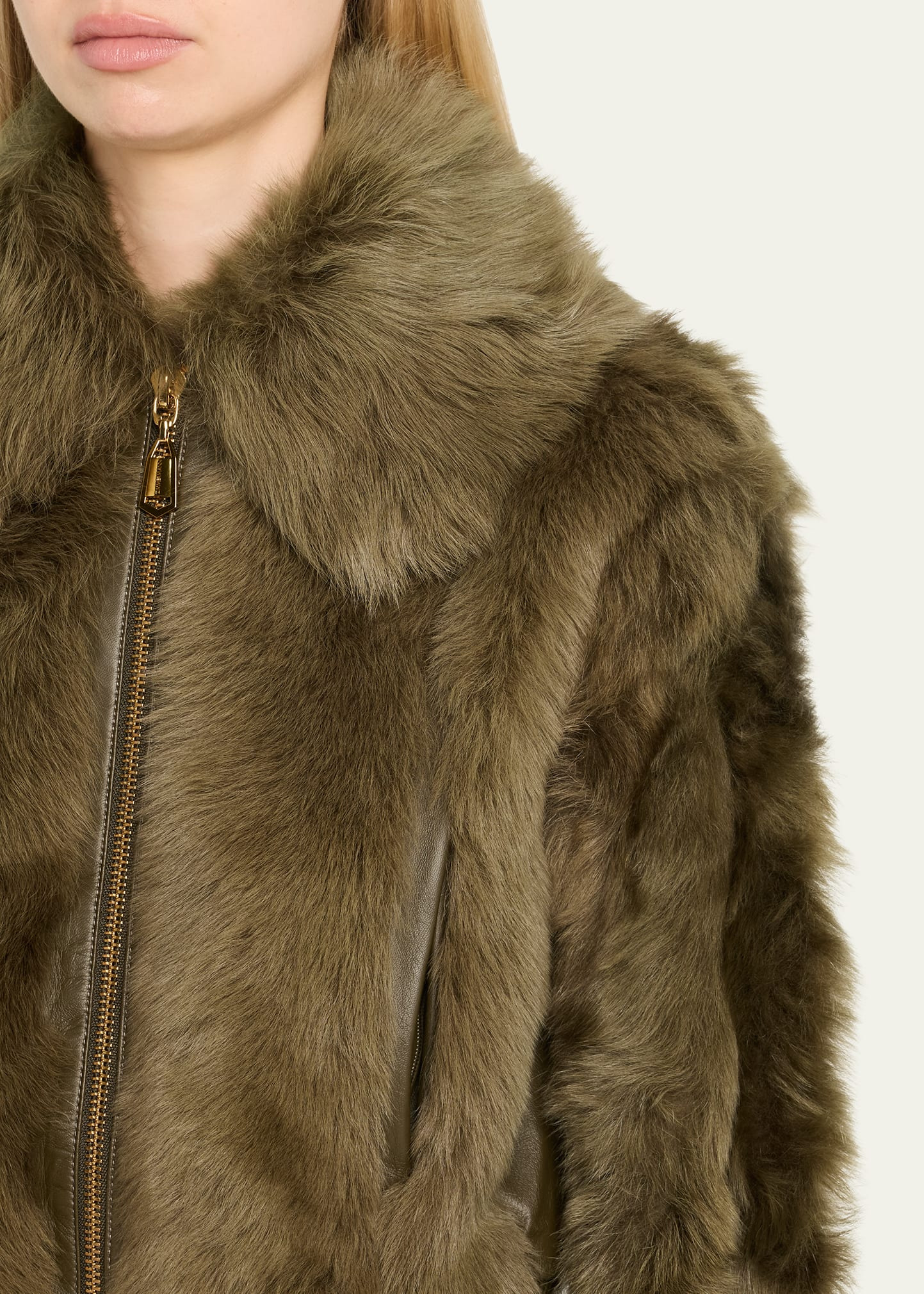 Hypnotic Shearling Bomber Jacket - 5