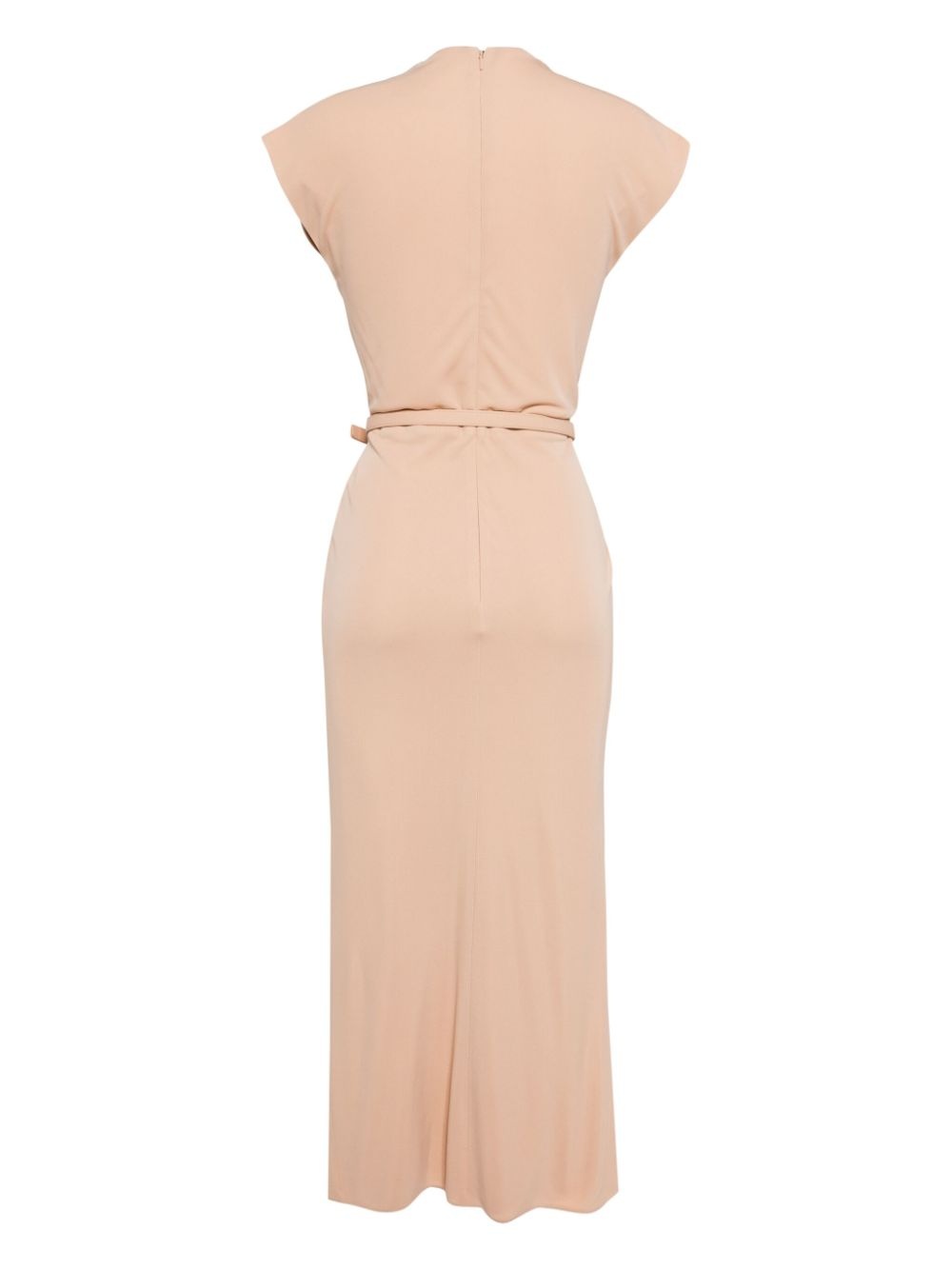 draped midi dress - 2