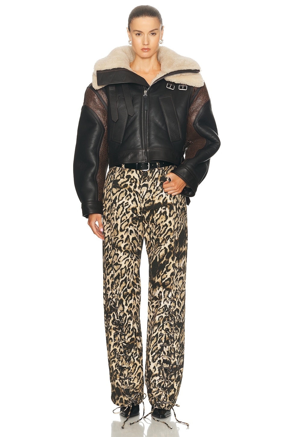 Denim Pant With Lacing Detail - 5