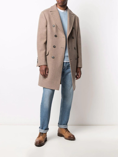 Brunello Cucinelli double-breasted virgin wool coat outlook