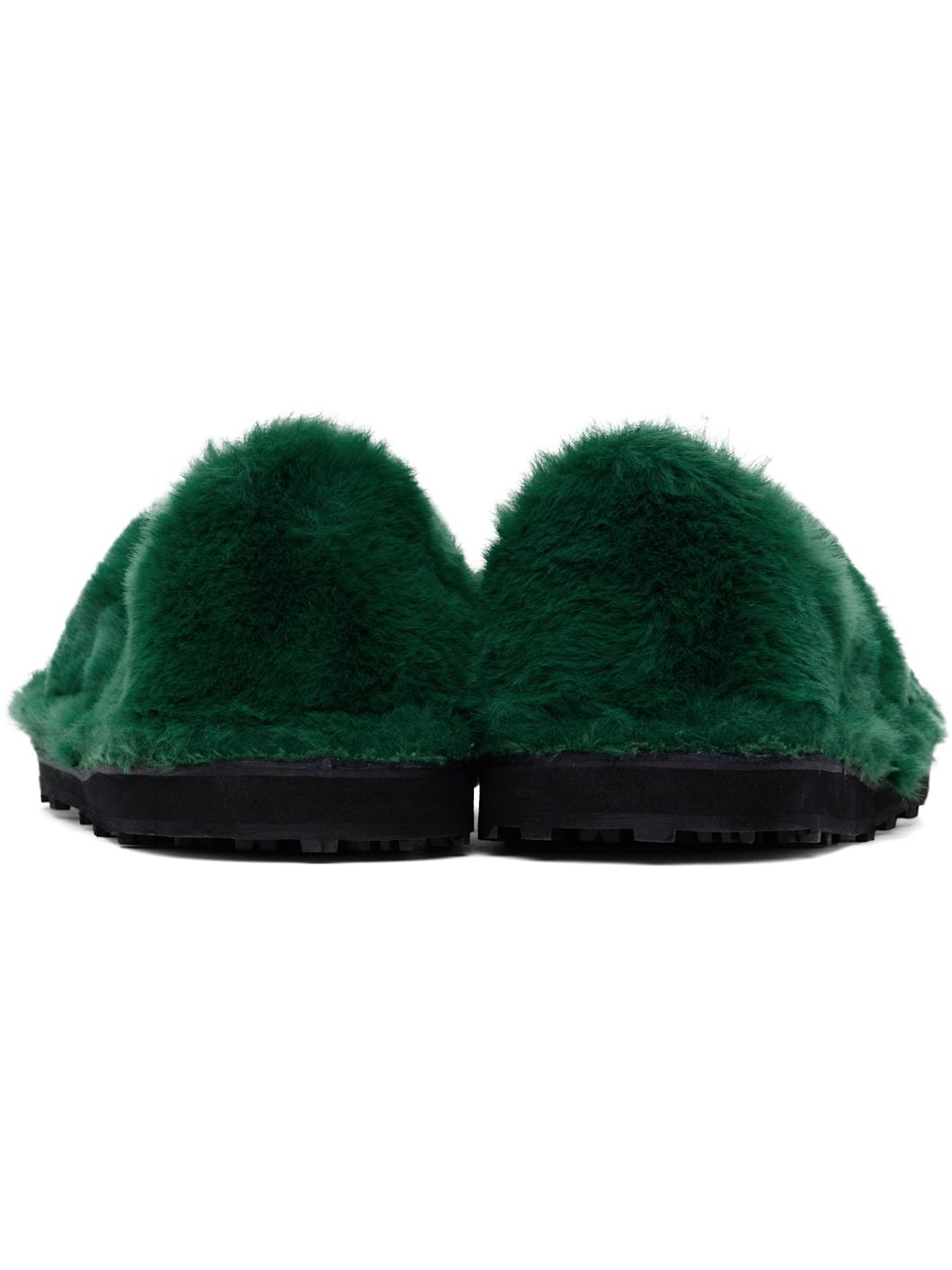 Green Faux-Fur Loafers - 2