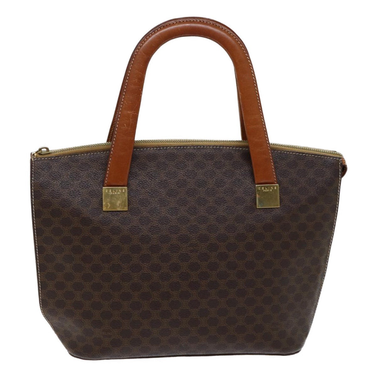 CELINE Macadam Canvas Hand Bag Pvc Brown - 13