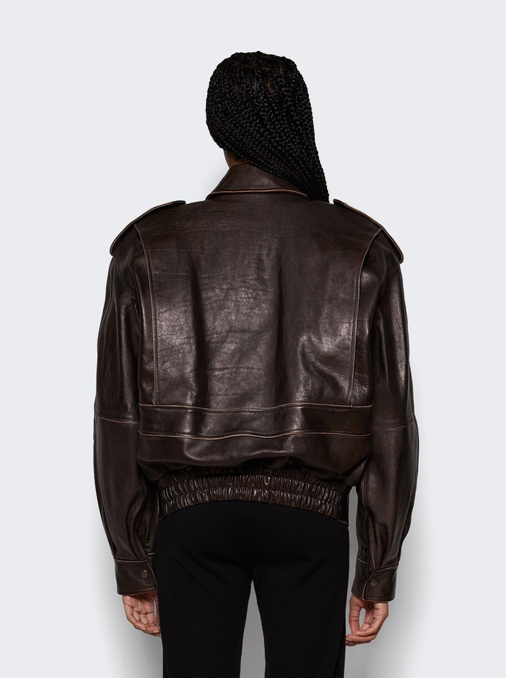 Blouson Oversized Flight Jacket Brun - 5