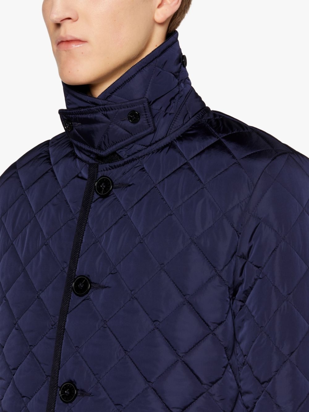KINGDOM BLUE NYLON QUILTED JACKET | GQC-109 - 5