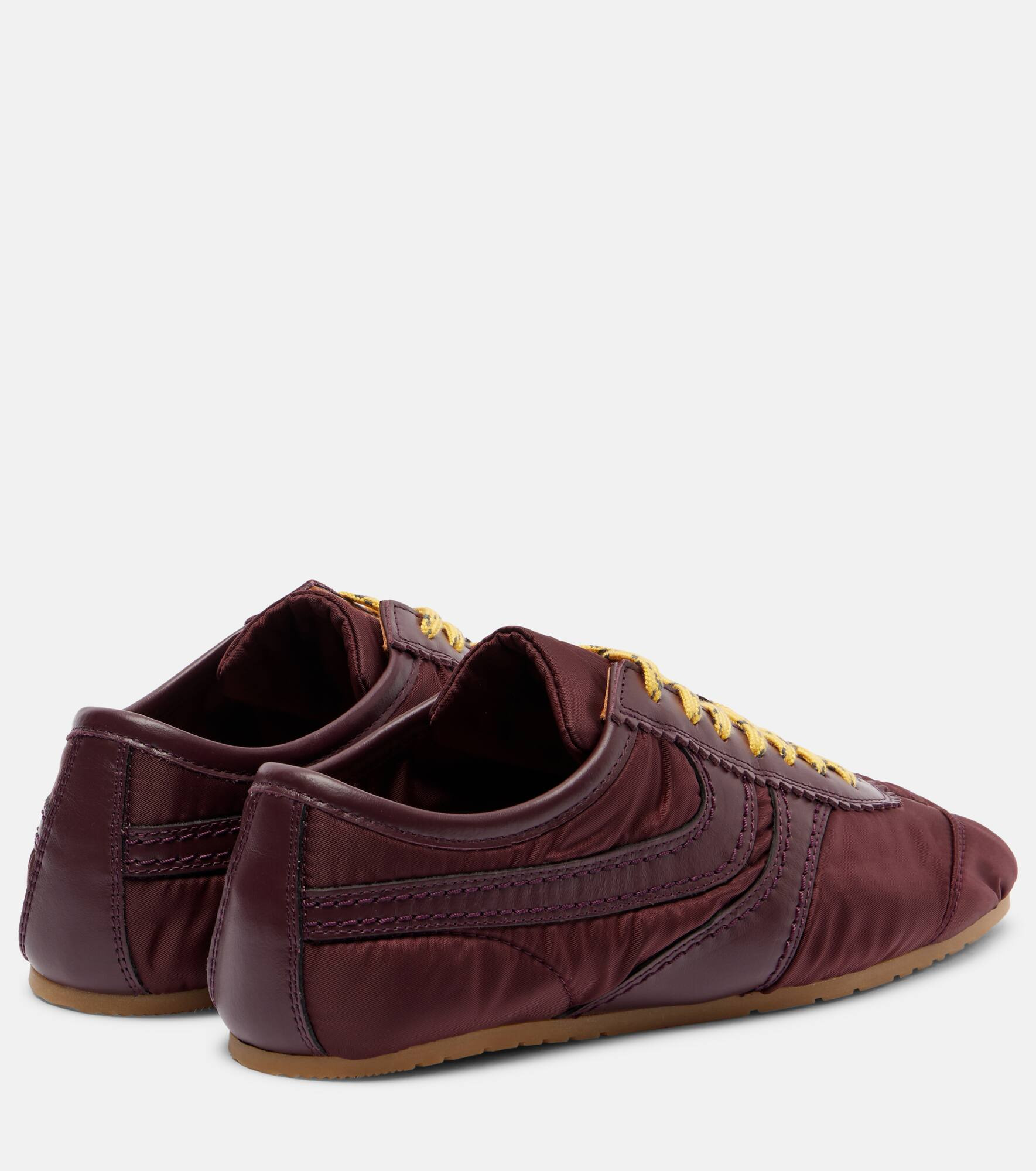 Leather-trimmed sneakers - 2