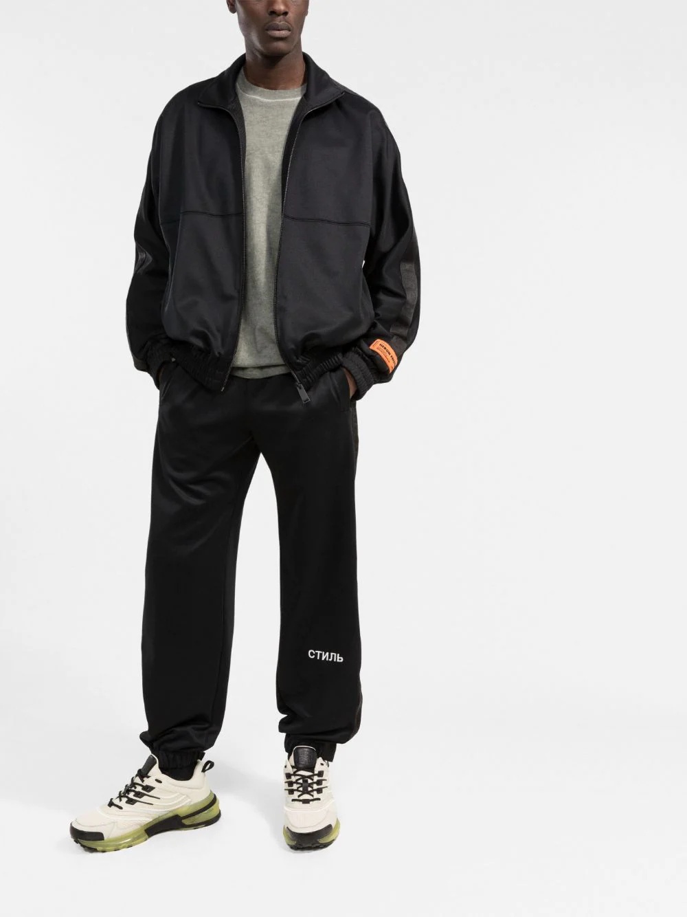 logo-stripe zipped track jacket - 2