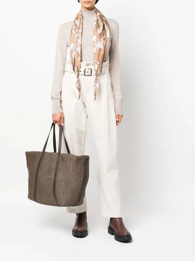 Brunello Cucinelli interwoven tote bag outlook