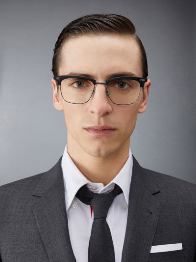 Thom Browne Acetate And Titanium Rectangular Eyeglasses outlook
