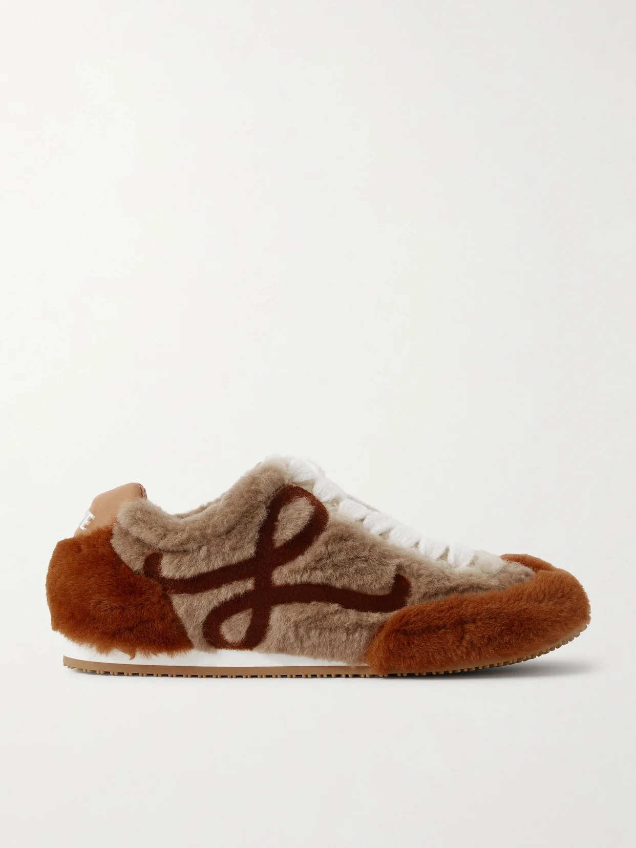 Ballet Runner 2.0 Leather-trimmed Shearling Sneakers - 1