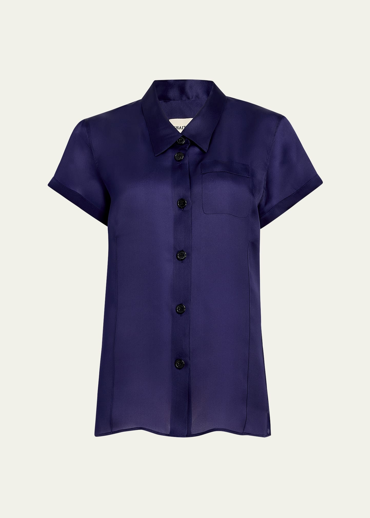 Keefe Short-Sleeve Silk Shirt - 1