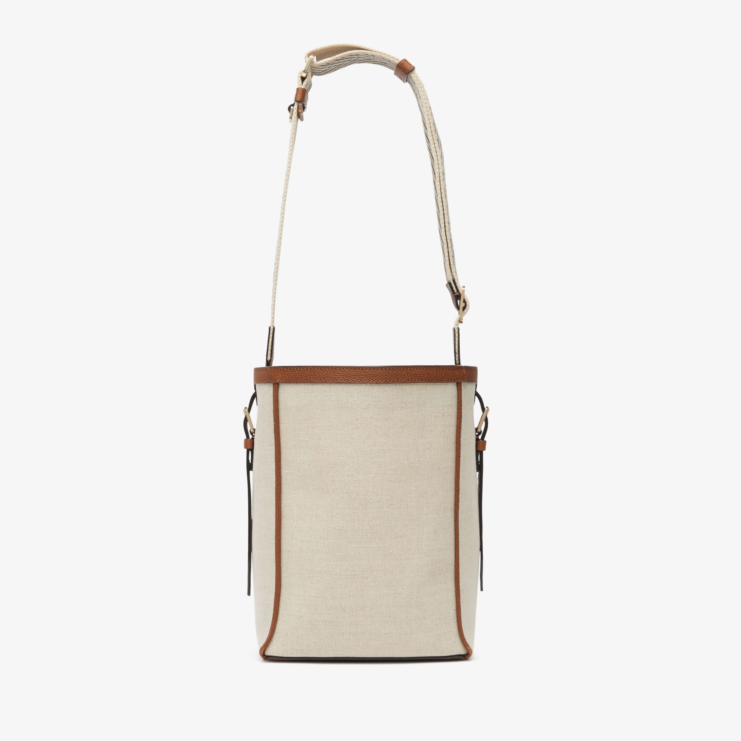 Valextra – Soft Canvas Bucket Mini Sand / Chocolate - 5