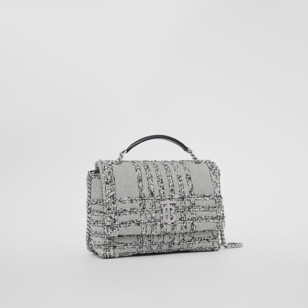 Small Needle Punch Check Canvas Lola Satchel - 7
