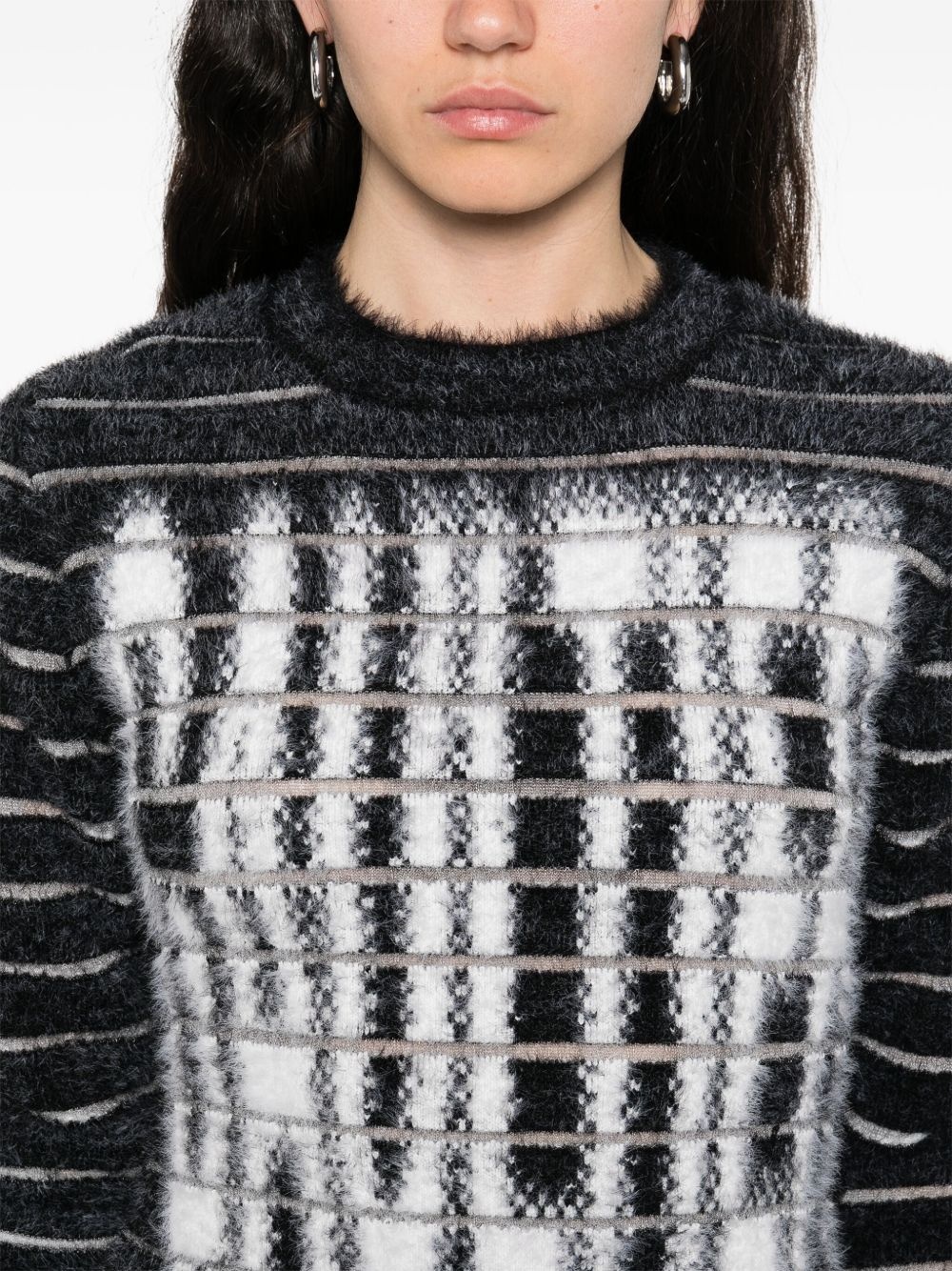 intarsia-logo sweater - 5