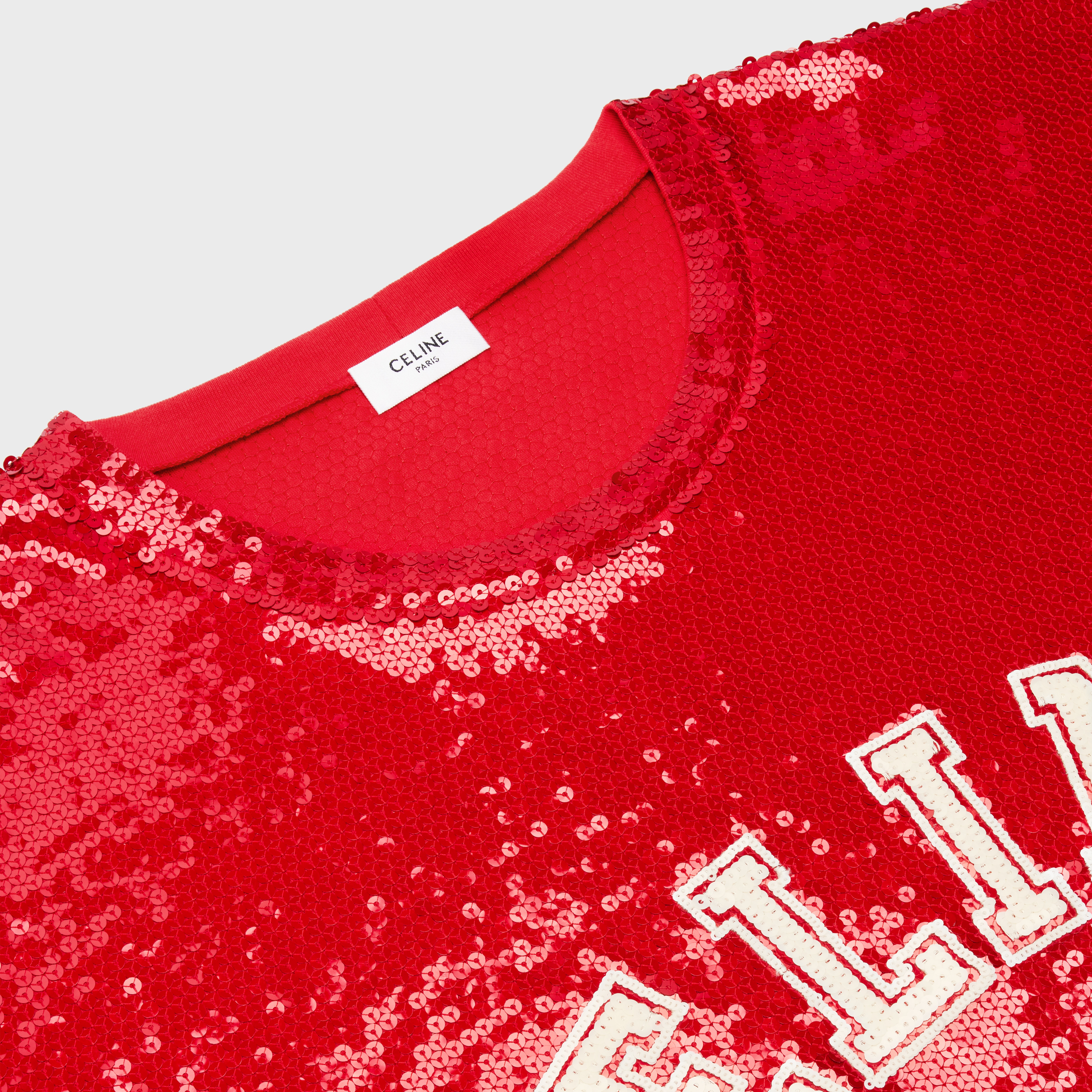 Embroidered Celine T-shirt in Cotton jersey - 3