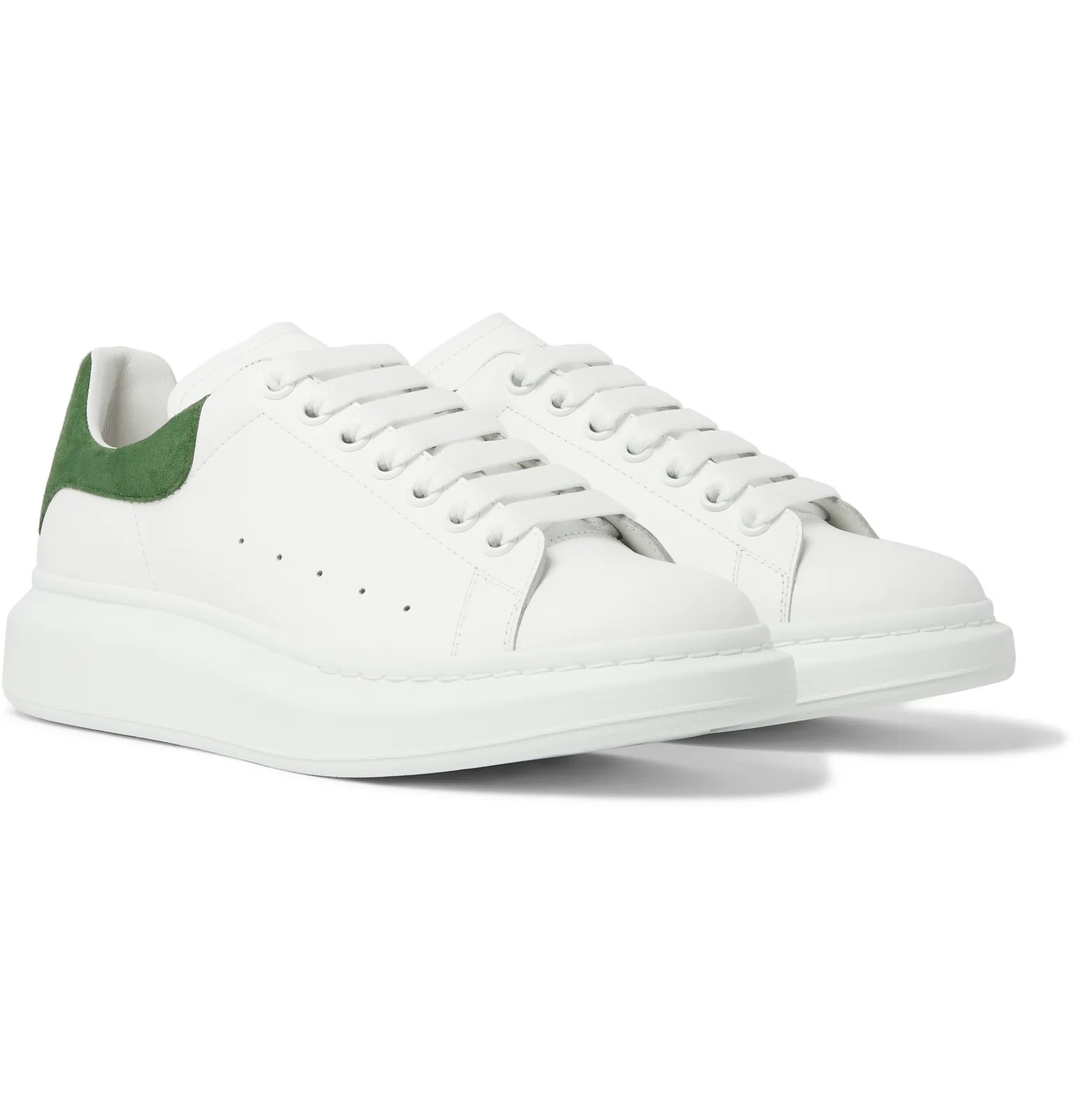 Exaggerated-Sole Leather Sneakers - 2