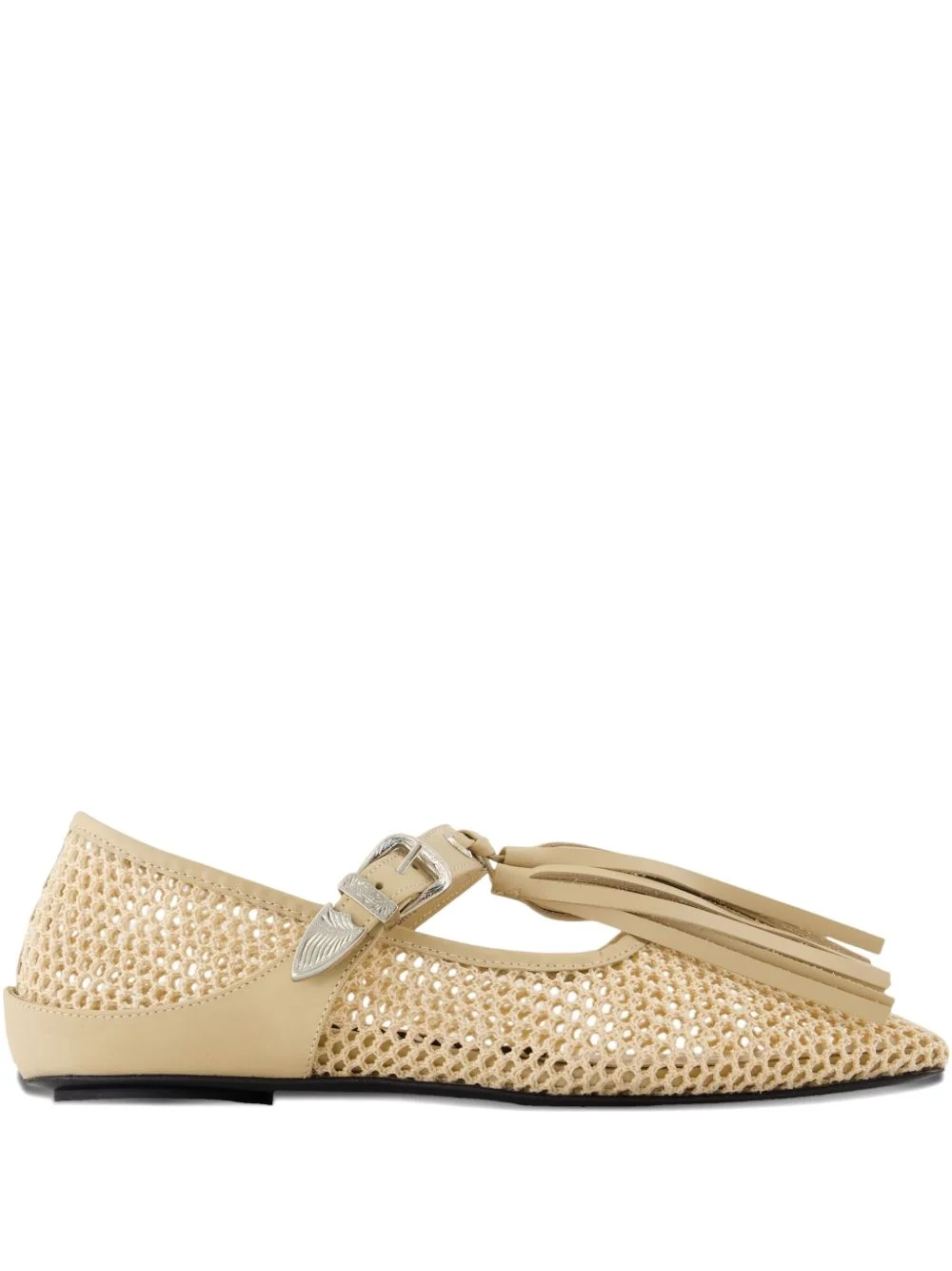 tassel-embellishment ballet flats - 1