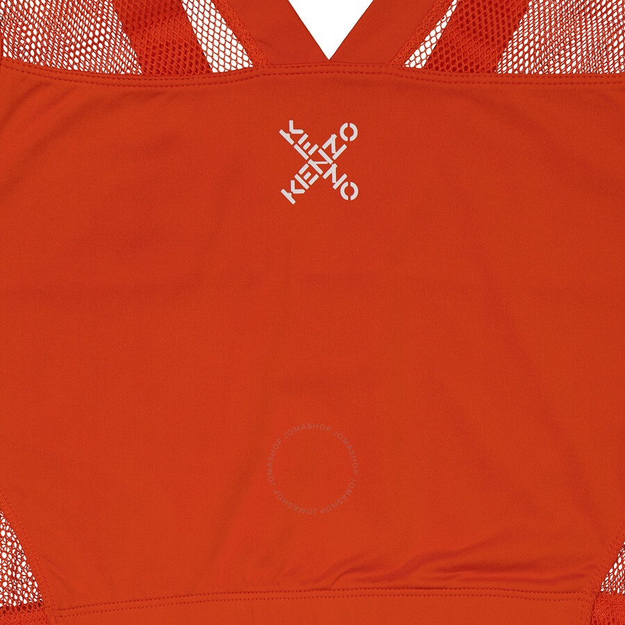 Kenzo Ladies Logo-print Orange Sports Bra - 7