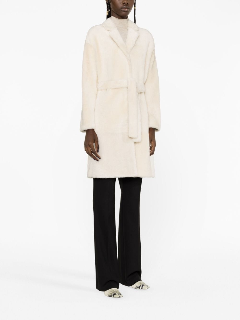 belted single-breasted coat - 4